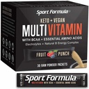 Liquid Multivitamin Drink Mix Vitamine Powder BCAA ne va pas upset Your Stomach Daily Keto Multivitamine pour hommes et femmes Amino Acid Poudre Fruit Punch Packet Multivitamine Poudre Electrolytes