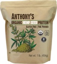 Anthony en poudre de protéines de chanvre biologique, 1 lb, pressé à froid, sans gluten, sans OGM, poudre fine