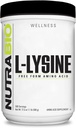 NutraBio L-Lysine Poudre 500g – Acides aminés essentiels pour le métabolisme des protéines, le collagène et la santé immunitaire – Pure, non aromatisé, non OGM, végétalien- 500 portions
