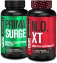 Booster de testostérone pour hommes Jacked Factory PRIMASURGE (60 capsules) & N.O. XT Supplément à l'oxyde nitrique (90 capsules) pour la croissance musculaire, les pompes et l'énergie