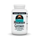 Source Naturals Magnésium Glycinate, Chélaté pour une absorption élevée pour l'énergie calme, les os et le soutien cardiaque*, 200 mg par portion - 180 comprimés
