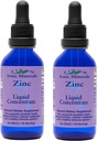 Eidon Ionic Minerals Liquid Zinc Concentrate - Ionic Zinc Supplément gouttes pour les adultes et les enfants, soutenir le système immunitaire, les cheveux et la peau, le foie et la santé rénale - 2 oz, 2 pack