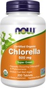 NOW Foods Supplements, Organic Chlorella 500 mg with naturally occurring Chlorophyll, Beta-Carotene, mixed Carotenoids, Vitamin C, Iron and Protein, 200 Tablets