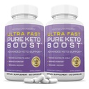 Laboratoires justifiés (2 Pack Ultra Fast Pure Keto Boost Pills 1275MG Nouvelle formule et améliorée contient du vinaigre de cidre d'Apple Extra Virgin Olive Oil Powder Green Tea Leaf 120 Capsules