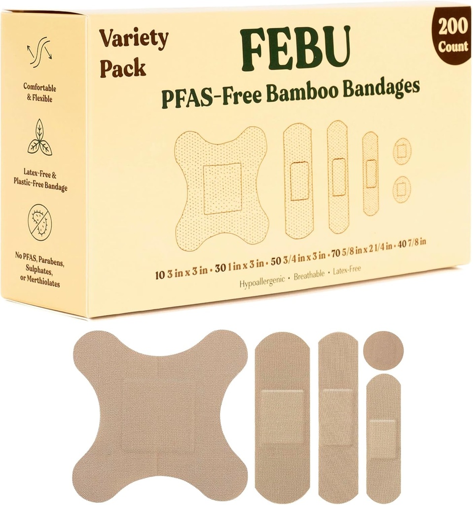 FEBU Bandes de tissu de bambou amical Eco-Friendly PFAS Bandes libres pour les écharpes et les découpes