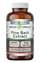 Formules étonnantes Supplément d'extrait d'écorce de pin $ 100 Mg par service $ 120 Capsules de légumes $ Non-GMO $ Sans gluten $ Fabriqué aux États-Unis