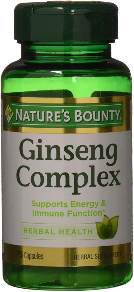 Bounty Nature - Complexe Ginseng Plus Royal Jelly - 75 Capsules