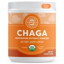 Vimergy USDA Bio Wild Chaga Extrait de champignons en poudre, 166 portions – Idéal dans le thé Chaga, café, smoothies – Support cardiovasculaire - Kosher, végétalien, sans gluten, paléo - pur Chaga, sans remplissage (250g)