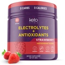 Keto Vitals Poudre d'électrolytes antioxydants - Mélanger des électrolytes avec du potassium, du magnésium, du sodium, du calcium.