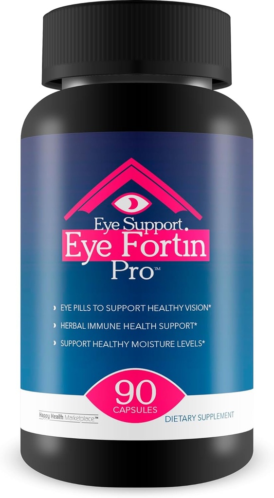 Eye Support Eye Fortin Pro - Nos meilleures pilules oculaires pour la vision - Suppléments de soins pour les yeux Supplément de vision saine - Suppléments de vision à base de plantes pour adultes - Suppléments de soins pour les yeux