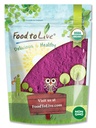 Nourriture pour vivre en poudre de jus de currant noir biologique, 4 livres — Non-OGM, Raw, Kosher, Vegan Superfood, Bulk, Riche en antioxydants, Idéal pour les jus, boissons et smoothies, Contient Maltodextrine