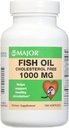 Major Omega-3 Huile de poisson - Supplément huile de poisson 1000mg - 100 Softgels