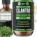 HERBIFY Teinture de cilantro - Supplément de cilantro à base de plantes pour la désintoxication - Source riche d'antioxydants - Supporte le nettoyage du cœur et du corps - Fabriqué aux États-Unis - Extrait de cilantro 4 Fl Oz