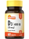 Sundance Vitamine D3 400 UI (10 mcg)