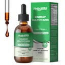 Soursop Multivitamin Liquid Drops, Methylated Multivitamin with Graviola Soursop Bitters Liquid for Immune Support, Hair, Skin, Brain Health, 2 Fl Oz