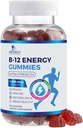 B-12 Gommies d'énergie vitaminique 4500mcg - Extra Strength B12 Gummy Chewables pour le métabolisme de l'énergie et le soutien immunitaire - Supplément alimentaire pour les femmes, les hommes et les enfants - Non-OGM, Vegan, Berry Flavor - 120 Compte