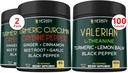 Ensemble 7in1 Curcumin curcumin et 5in1 supplément racine valériane - Soutien Digestion, santé cardiaque, immune et relaxation