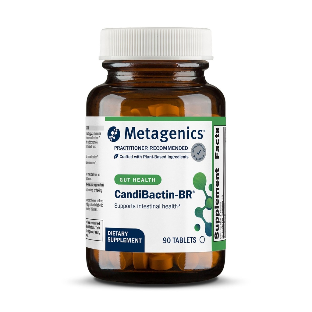 Métagène CandiBactin-BR - Berbérine concentrée pour le soutien intestinal* - avec extrait de racine de raisin et de coptes de berbère, d'Oregon - Suppléments pour la santé de Gut* - Sans gluten - Végétarien - 90 comprimés