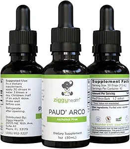Extrait d'alcool PAU - gouttes de teinture liquide organique - sans alcool - pour le soutien immunitaire et la santé des gorgés, gouttes de suppléments à base de plantes, végétalien, 1oz par Ziggy Health