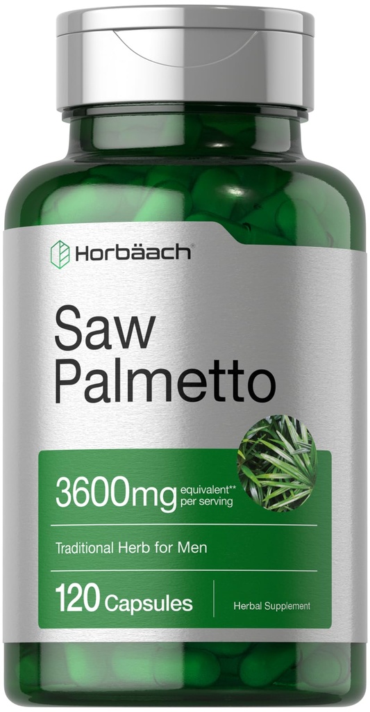 Horbäach Saw Palmetto Extrait de 120 capsules de Saw Palmetto