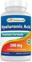 Meilleur Acid Hyaluronique Naturel 200 mg 120 Comprimés (non-OGM, sans gluten) - favorise la peau et la fonction articulaire saine jeunes (120 Nombre (paquet de 1))