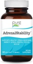 Stabilité adrénale par Essence Pure - Supplément de fatigue adrénale avec Ashwagandha, Saint Basilic, soutient la réponse au stress sain, énergie, sommeil (30 capsules)