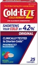 Cold-EEZE Natural Cherry Zinc Lozenges, remède homéopathique contre le rhume, réduit la durée du rhume, de la gorge douloureuse, de la toux, de la congestion et de la drague post-nasale, 25 comtes