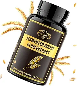 1000MG Spermidine Suppléments Capsule d'extrait de germe de blé fermenté avec 10MG Spermidine supérieure et zinc pour antioxydant, renouvellement cellulaire, système immunitaire et augmente l'énergie 60 Capsules (1 bouteille)