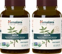 Supplément à base de neem biologique de l'Himalaya, pour l'acné doux et la peau claire, purifiant, ayurvédique, USDA certifié biologique, non-OGM, végétalien, 600 mg, 60 Caplets à base de plantes, 2 Pack