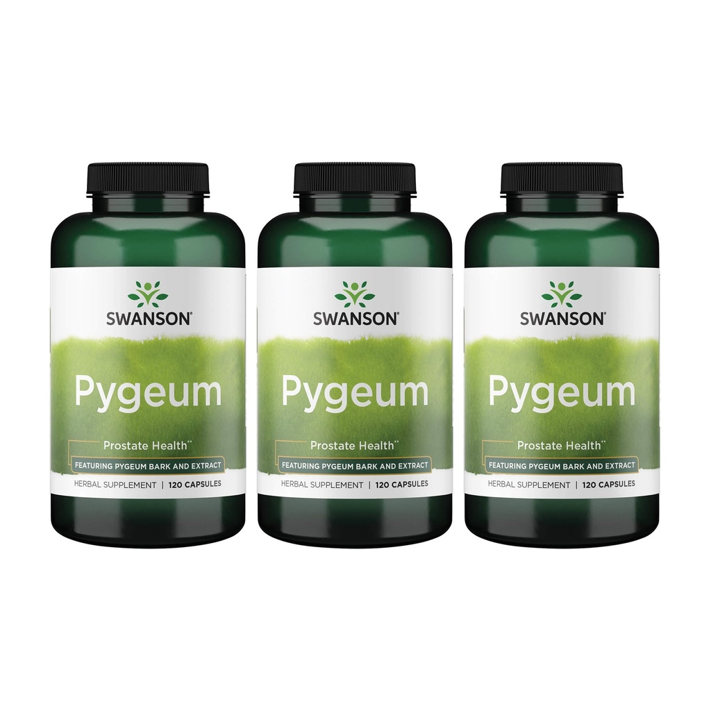 Swanson Pygeum - Supplément à base de plantes - Supplément santé pour hommes - (120 gélules chacune, 400 mg)