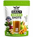 Daily Green Shots – Superfood Powder with Wheatgrass, Matcha, Beetroot, Ashwagandha, Turmeric & Prebiotics – Immunity & Energy Support – Vegan Greens Supplément – 100 shots
