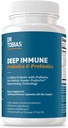 Dr. Tobias Deep Immune Probiotics & Prebiotics, Dual Action Digestion & Immune Support with PreforPro Prebiotics & Delayed Release Spore Forming Probiotics for Women & Men, 120 Capsules, 60 Servings