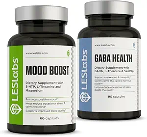 LES Labs Serenity Now Duo - Mood Boost & GABA Health Bundle soutient une humeur positive et un meilleur repos
