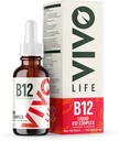 Vivo Life - Complexe de vitamine B12, supplément santé à haute puissance, gouttes liquides d'orange, 60ml, 60 portions