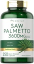 Carlyle Saw Palmetto pour les hommes et les femmes $ 3600 mg $ 250 Capsules $ Supplément d'extrait d'herbe $ Serenoa Repens $ Non-OGM et sans gluten