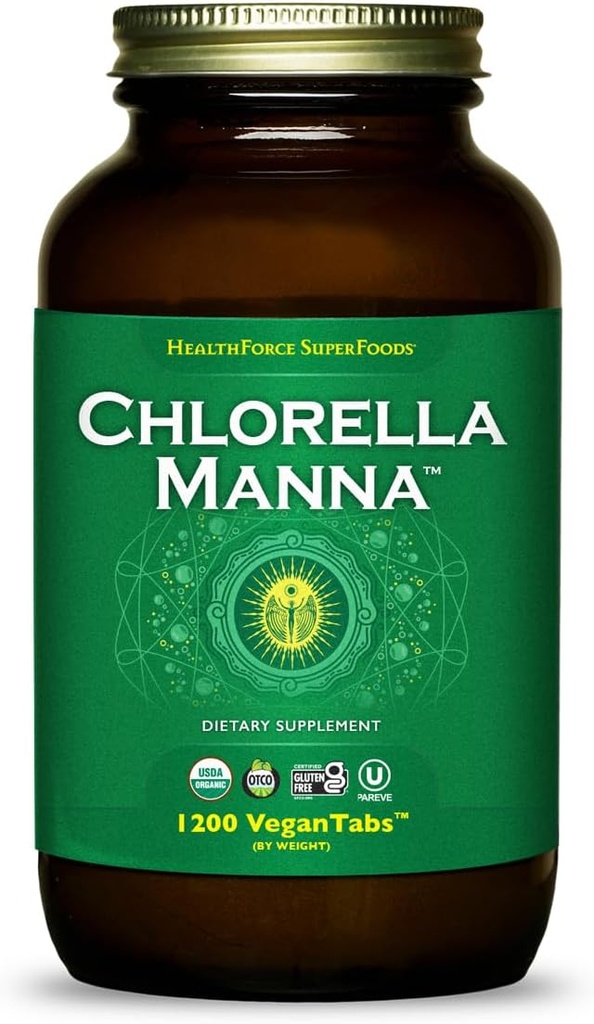 SantéForce Superfoods Chlorella Manna - Comprimés - 1200 Comprimés végétaliens