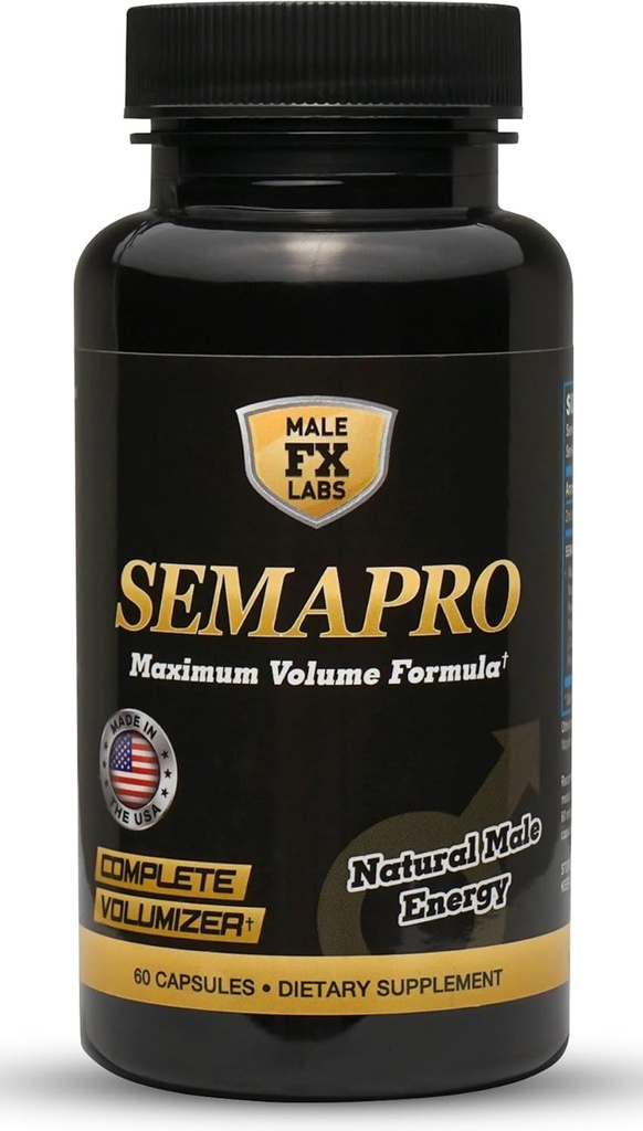 Formule Volumisateur et Énergie Homme Extreme Semen - Endurance naturelle, Stamine et Santé du Semen - 60 capsules (1 mois d'approvisionnement)