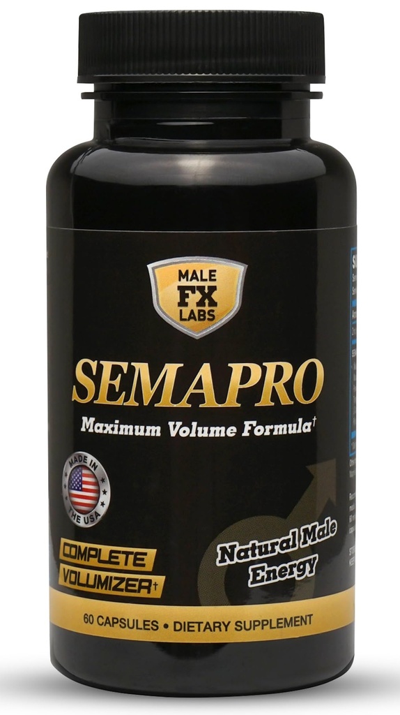 Formule Volumisateur et Énergie Homme Extreme Semen - Endurance naturelle, Stamine et Santé du Semen - 60 capsules (1 mois d'approvisionnement)