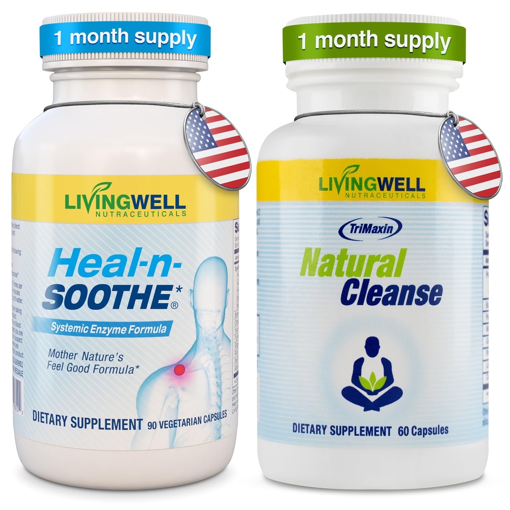 HEAL-N-SOOTHE Supplément naturel nettoyant Enzyme protéolytique et supplément naturel digestif santé