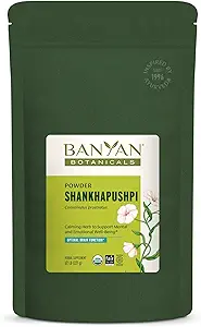 Banyan Botanicals Shankhapushpi Poudre – Shankhapushpi biologique (Convolvulus Prostratus) – Herbe nootropique qui favorise la stabilité et le calme* – 1⁄2 lb – Vegan non-OGM d'origine durable