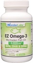 Atlantic Menhaden Huile de poisson Omega-3 2000 mg, sans Burpless, Fabriqué aux États-Unis, parfait équilibre de l'EPA+ DHA + DPA 90 Softgels