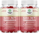 Gummies Keto ACV pour le métabolisme avancé Support avec la mère - sans sucre Gummies Keto pour le nettoyage du corps et la désintoxication - Supplément de vinaigre de cidre de pomme pour les femmes et les hommes - 120 Chews x2