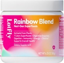 Superfood Rainbow Blend Poudre, Extraits végétaux et botaniques de 7 couleurs avec 44 nutriments pour la santé de Gut, Digestion, Immunity & Antioxydant Support, Enzymes digestifs et prébiotiques, 6.35 Oz