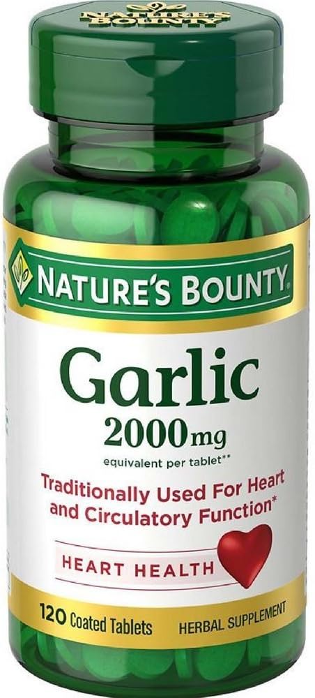 Bounty de la nature, (5 paquets) Ail, 2 000 mg, 120 comprimés enduits