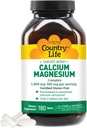 Country Life Cible-Mins Calcium Magnésium Complex 1000mg/500mg, 180 comprimés, certifié sans gluten, certifié végétalien, certifié non-OGM vérifié