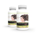 Wellgenix Purvana Max Coiffures, peau et ongles Capsules vitaminiques, Biotine à double résistance 5000MCG, Fo-Ti Racine, VIT A & B, acide folique (2 Pack)