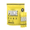 PRIME HYDRATION+ Sticks Lémonade de poudre d'hydratation Bâtons à usage unique de poudre d'électrolyte sur le go de faible teneur en sucre de caféine sans végétalien de 16 bâtons
