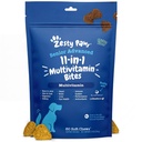 Zesty Paws Senior Dog Multivitamin Treats - Glucosamine pour chiens + enzymes digestives et probiotiques - Vitamines et suppléments sans grains pour chiens pour la peau et le manteau + poulet de santé immunitaire - Avancé - 60ct
