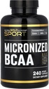 California Gold Nutrition Sport, Micronised BCAA, Acides aminés à chaîne ramifiée, 240 capsules de légumes