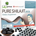 Comprimés de chilajit purs naturels Analogue Résine brute Mumiyo gouttes sèches 60 Comprimés - 200mg Supplément 100% himalayen avec 85+ Trace Minerals pour l'énergie et le métabolisme, Immune Support - Idéal pour les hommes et les femmes